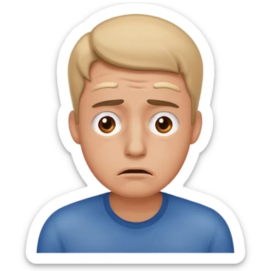 Overwhelmed man sticker