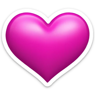  Megenta heart sticker