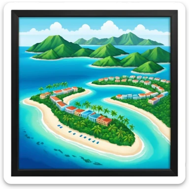 isla de cuba vista desde arriba sticker