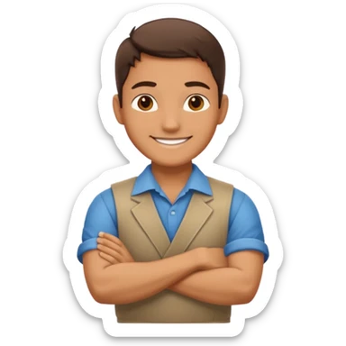 Mach mir einen trader an der wallstreet mit verschränkten armen sticker