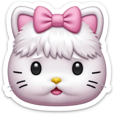 Hello Kitty with furrowed brows and frown sticker