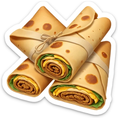 Paratha egg  roll single sticker