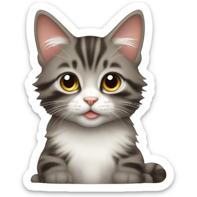 main coon baby cat sticker