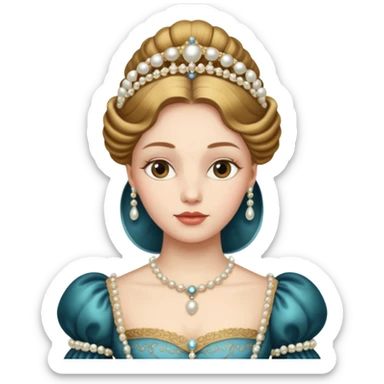 Renaissance lady sticker