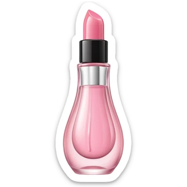 Gisou lip gloss, glass bottle with two sets of curves, light pink colour sticker