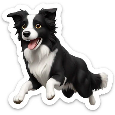 Border collie jumping over anvil sticker