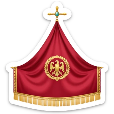 Bandera Aspa de borgoña del imperio e sticker