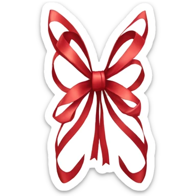 coquette red bow sticker