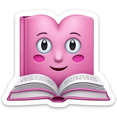 generate an ios genmoji of a pink book that says "IT ENDS WITH US"  sticker