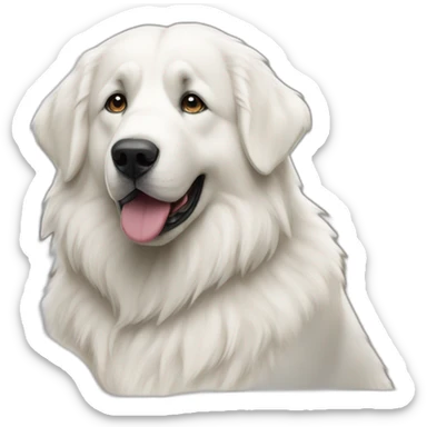 Great Pyrenees dog working sticker