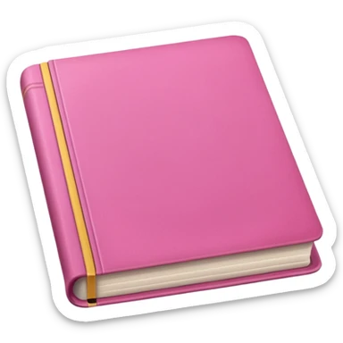 Make an open book, with white pages, but a pink cover.
 sticker