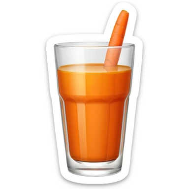 a glass of carrot juice, simple, clear sticker
