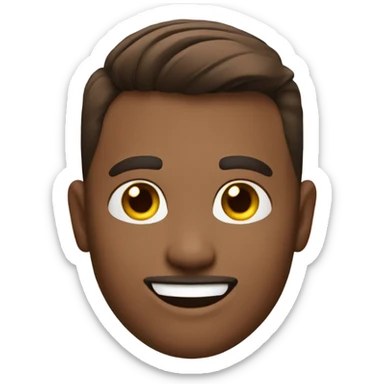 smiling man with short brown low taper fade sticker