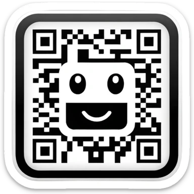 A QR code sticker sticker