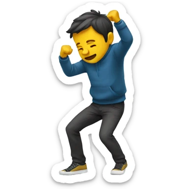 Homme faisant un dab sticker