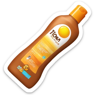 Lotion of tanning liquid  sticker