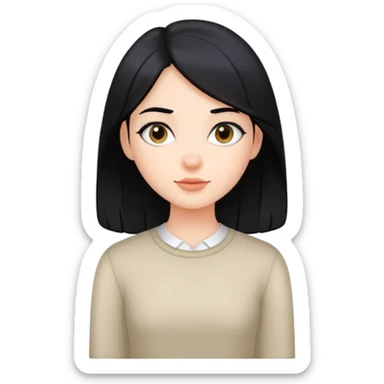 Smart black hair girl  sticker