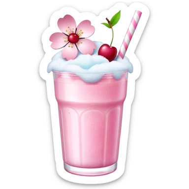 Pastel pink Cherry Blossom Sakura Slushie  sticker
