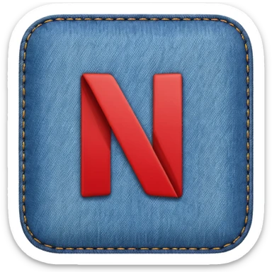 Denim Netflix logo sticker