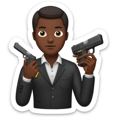 Gang member with a Glock in his hand sticker