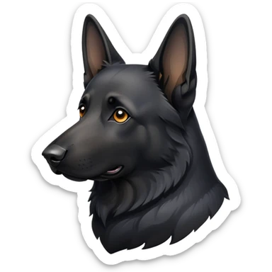 Black German shepherd  sticker
