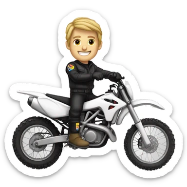 White guy dirt bike best friend  sticker