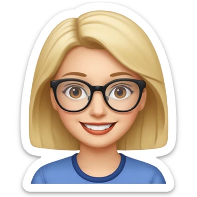 👩 with specs sticker