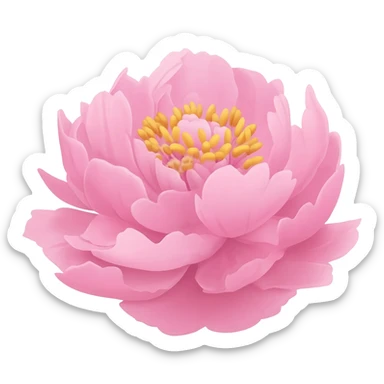 Peony flower sticker