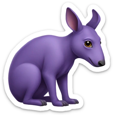  purple Aardvark caled anika sticker
