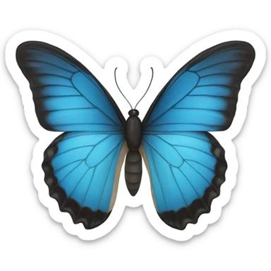 blue butterfly sticker