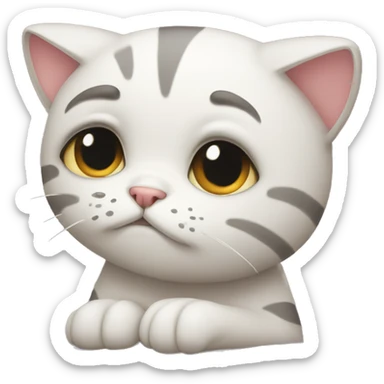 SAD CRYING CAT  sticker