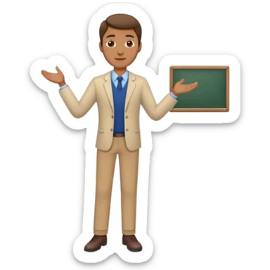 male teacher full body  sticker