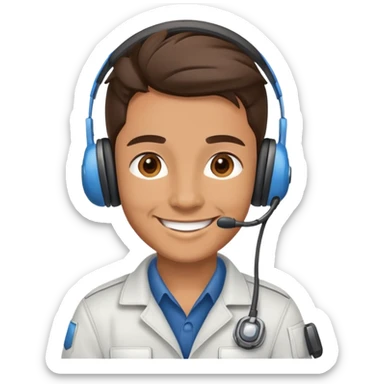 Happy aviation mechanic profile picture  sticker