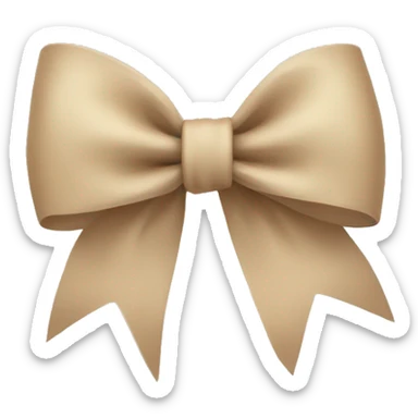 Beige bow  sticker