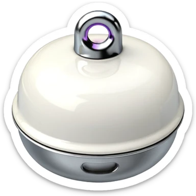 white bike bell  sticker