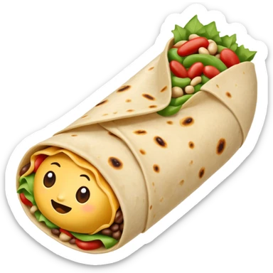 Bean burrito sticker