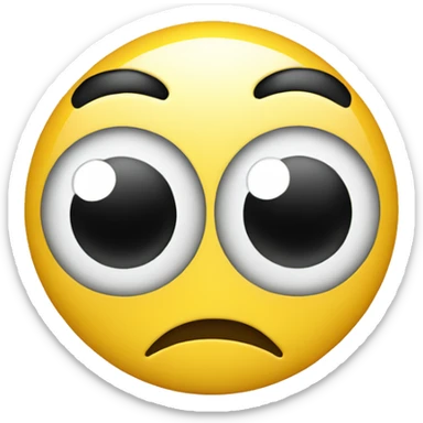 Rolling eyes face emoji hiding behind a forced smiley face  sticker