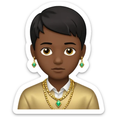 Has un chico con mucha plata y que tenga pelo negro sticker