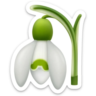 Snowdrop flower sticker