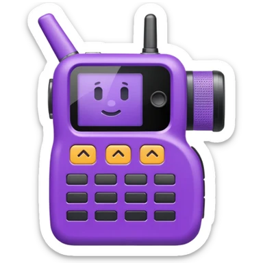 purple walkie talkie emoji sticker