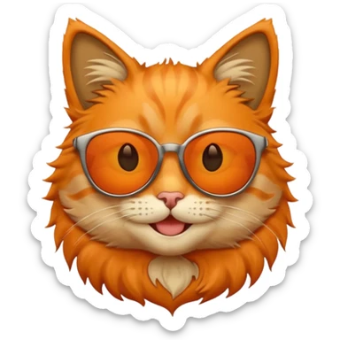 funny cat with sunglasses sticker