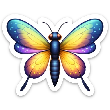 Realistic firefly sticker