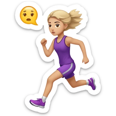 Girl running through my thoughts sticker