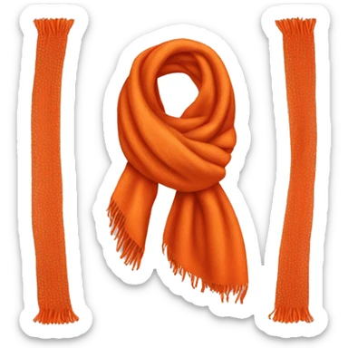 Orange-red scarf sticker