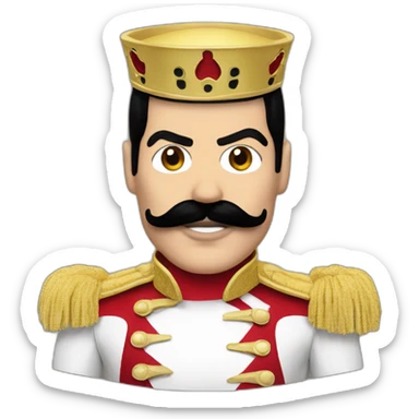 freddie mercury with the moustache sticker