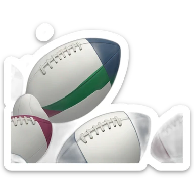 Rugby ball sticker