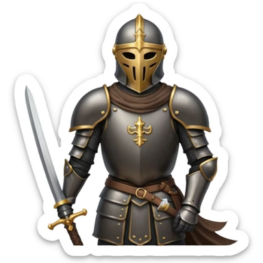 Headless Knight with Sword close up sticker