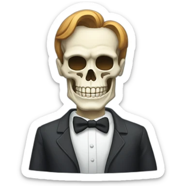 skeleton jon hamm sticker