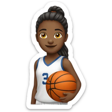 Niña 13 jugando al baloncesto sticker