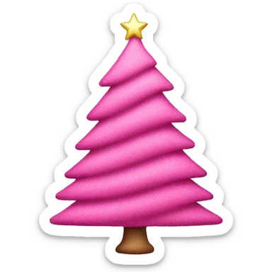 Pink Christmas tree  sticker